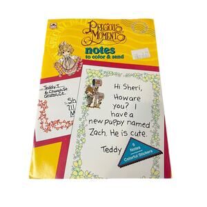 Vintage 1992's Precious Moments Notes To Color and Send Coloring Book